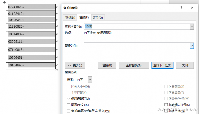word通配符的使用方法(word通配符一览表)