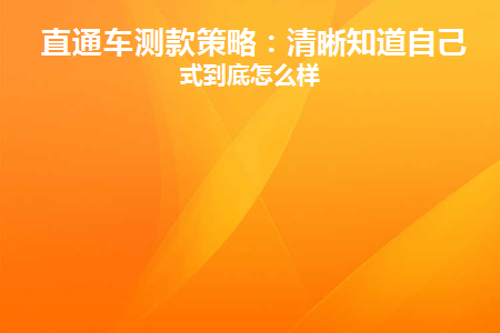 直通车测款测图