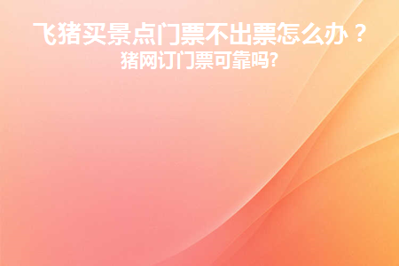 飞猪上买的景区门票在哪取