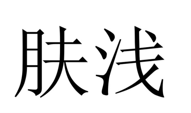 肤浅的意思是什么?