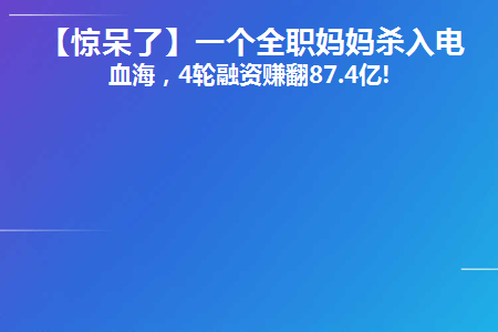 一个全职妈妈逆袭的故事