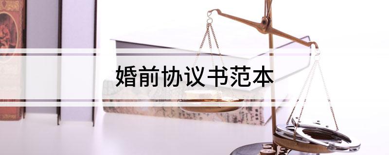 婚前协议书范本(老年人再婚婚前协议书范本)