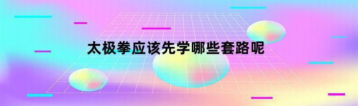 太极拳应该先学哪些套路呢(初学太极拳先学什么开始)