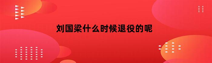 刘国梁什么时候退役的呢(刘国梁什么时候退役的呢图片)