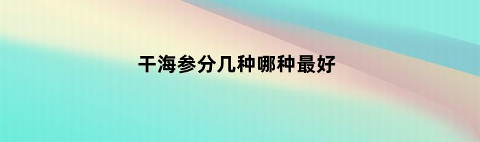 干海参分几种哪种最好(干海参啥样的好怎样选)