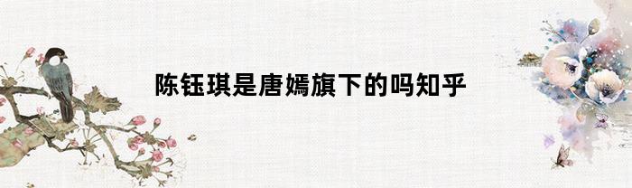 陈钰琪是唐嫣旗下的吗知乎(陈钰琪是唐嫣旗下的吗知乎小说)
