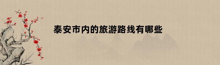 泰安市内的旅游路线有哪些(泰安旅游路线攻略)