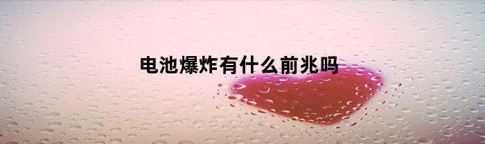 电池爆炸有什么前兆吗(电池爆炸了有危害吗)