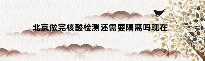 北京做完核酸检测还需要隔离吗现在(北京人员做完核算检测是否可以出省)