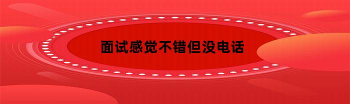 面试感觉不错但没电话(面试完没有接到电话)