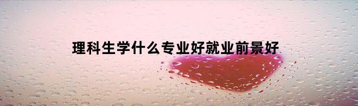 理科生学什么专业好就业前景好(理科生选择什么专业前景最好)