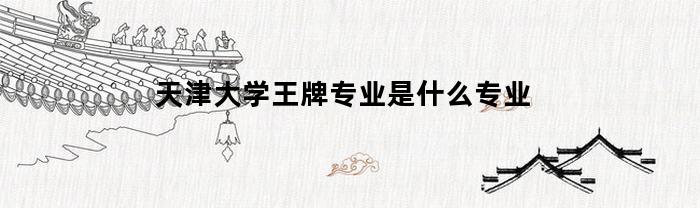 天津大学王牌专业是什么专业(天津大学王牌专业及全国排名)
