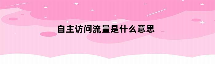 自主访问流量是什么意思(自主访问的浏览会带来权重吗)