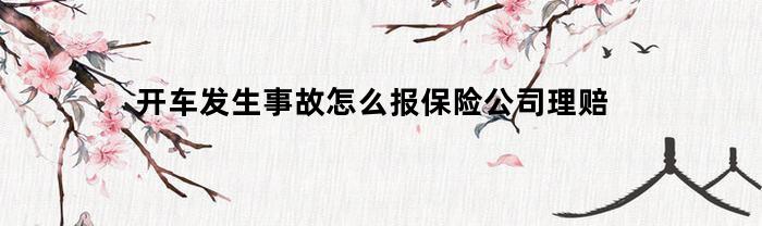 开车发生事故怎么报保险公司理赔(开车发生事故怎么报保险公司理赔呢)