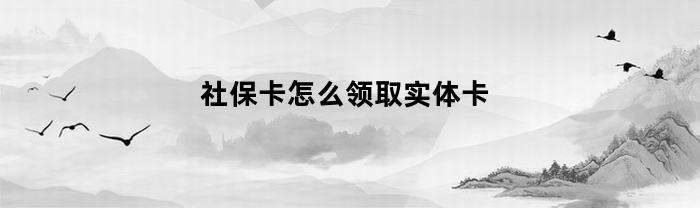 社保卡怎么领取实体卡(孩子的社保卡怎么领取实体卡)