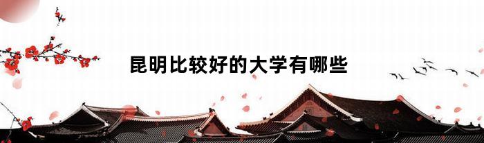 昆明比较好的大学有哪些(昆明哪几所大学是最好的)