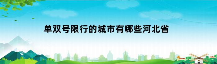 单双号限行的城市有哪些河北省(河北单双号限号怎么处罚)