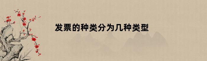发票的种类分为几种类型(发票种类分为哪几种)