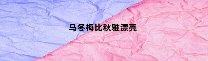 马冬梅比秋雅漂亮(马冬梅长得比秋雅好看微博)