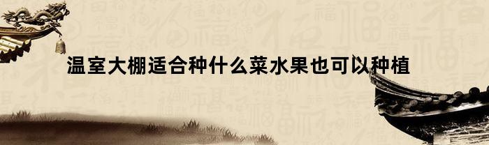 温室大棚适合种什么菜水果也可以种植(温室大棚种什么果树最赚钱)