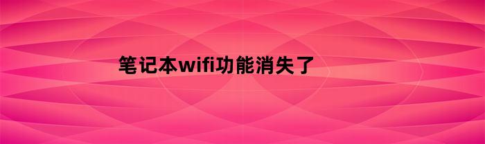 笔记本wifi功能消失了(笔记本wifi功能消失了怎么修复)