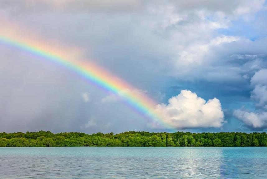 彩虹朋友圈文案短句干净治愈