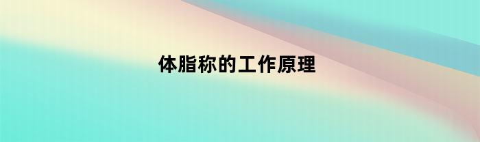 体脂称的工作原理(体脂称的使用)