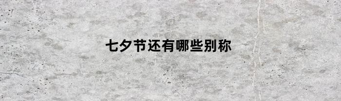 七夕节还有哪些别称(七夕节的别称都有哪些)