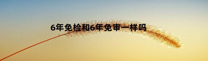 6年免检和6年免审一样吗(6年免检车6年后几年一审)