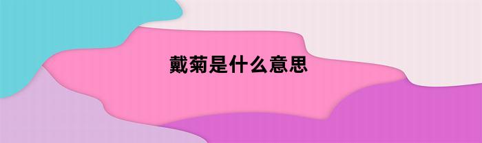 戴菊是什么意思(戴菊好养吗)