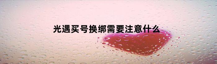 光遇买号换绑需要注意什么(光遇买号换绑需要注意什么官服)
