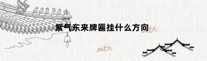 紫气东来牌匾挂什么方向(紫气东来门匾好吗)