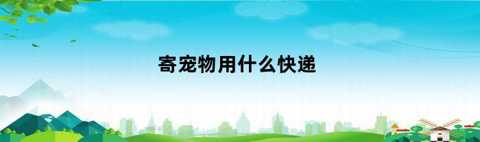 寄宠物用什么快递(寄宠物用什么快递物流便宜)