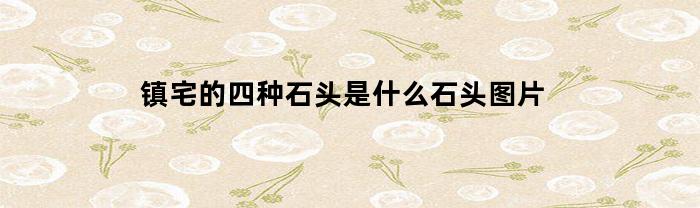 镇宅的四种石头是什么石头图片(镇宅石种类)