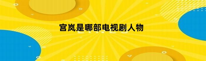 宫岚是哪部电视剧人物(宫岚是哪部电视剧人物大水井风云)