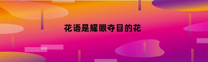 花语是耀眼夺目的花(花语眼光)