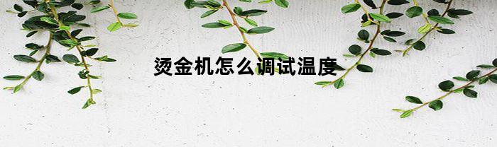 烫金机怎么调试温度(烫金机说明书)