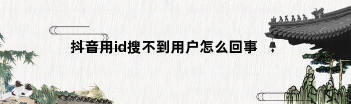 抖音用id搜不到用户怎么回事(抖音id搜不出来)