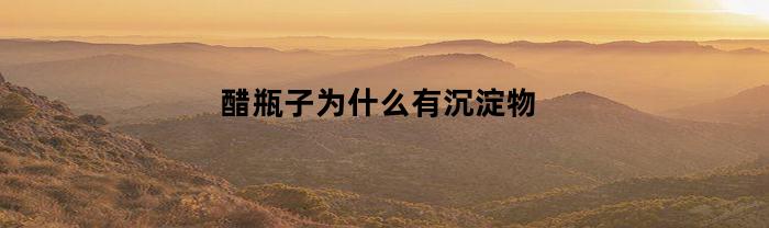 醋瓶子为什么有沉淀物(醋瓶子为什么有沉淀物呢)