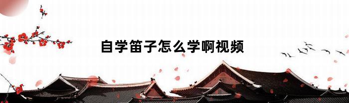 自学笛子怎么学啊视频(自学笛子教程)