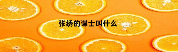 张绣的谋士叫什么(张绣手下谋士)