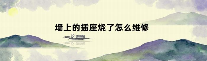 墙上的插座烧了怎么维修(埋在墙里的电线坏了怎么办)