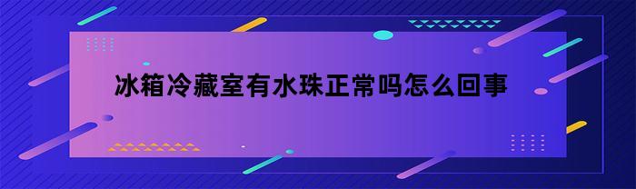 冰箱冷藏室有水珠正常吗怎么回事(冰箱冷藏室有水珠正常吗怎么回事视频)