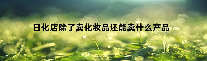 日化店除了卖化妆品还能卖什么产品(日化店除了卖化妆品还能卖什么产品好)