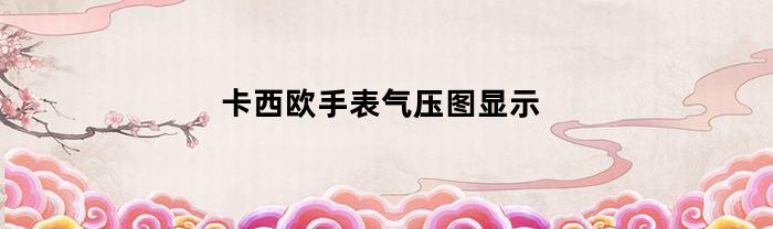 卡西欧手表气压图显示(卡西欧手表气压图显示错误)