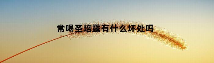 常喝圣培露有什么坏处吗(喝圣培露气泡水的好处)