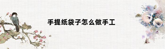 手提纸袋子怎么做手工(手提纸袋子怎么做手工简单)