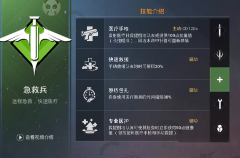 和平精英急救兵背包配置怎么样