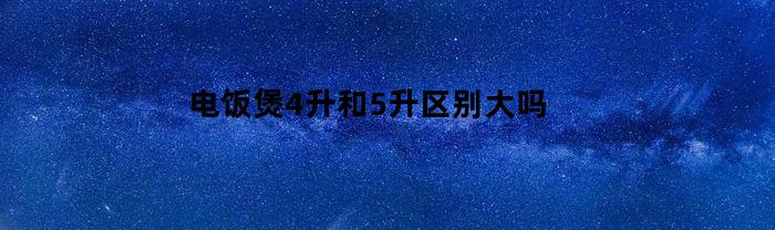 电饭煲4升和5升区别大吗(电饭煲五升好还是四升好)