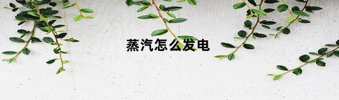 蒸汽怎么发电(蒸汽怎么发电最快)